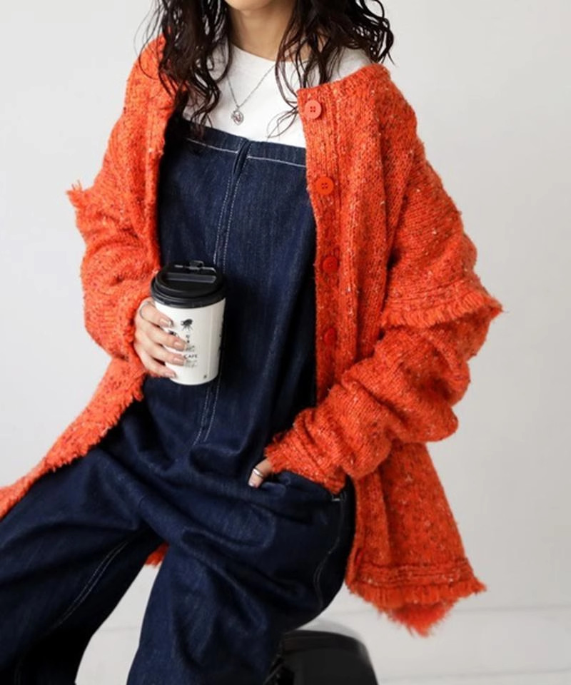 オールインワンコーデ ゆったりシルエット大人カジュアルデニムサロペット