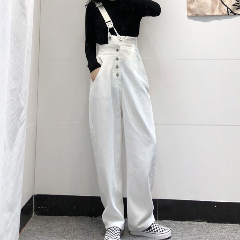 オールインワンコーデ ゆったりシルエット デニムサロペット