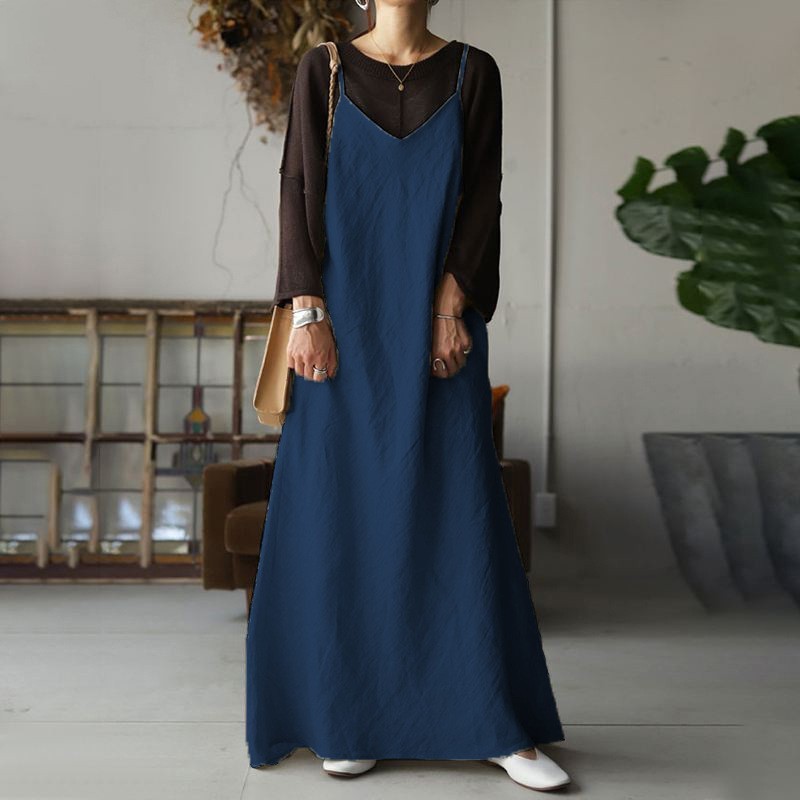 オールインワンコーデ ゆったりシルエットのリラックスキャミサロペット