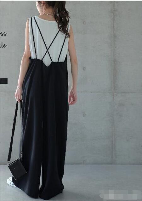 オールインワンコーデ 大人カジュアル キャミサロペット