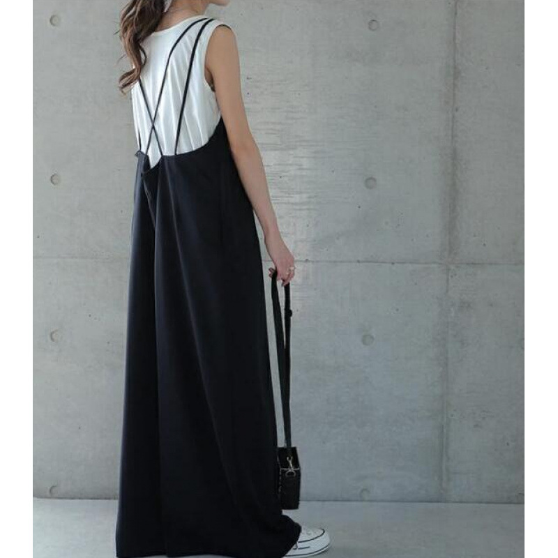 オールインワンコーデ 大人カジュアル キャミサロペット