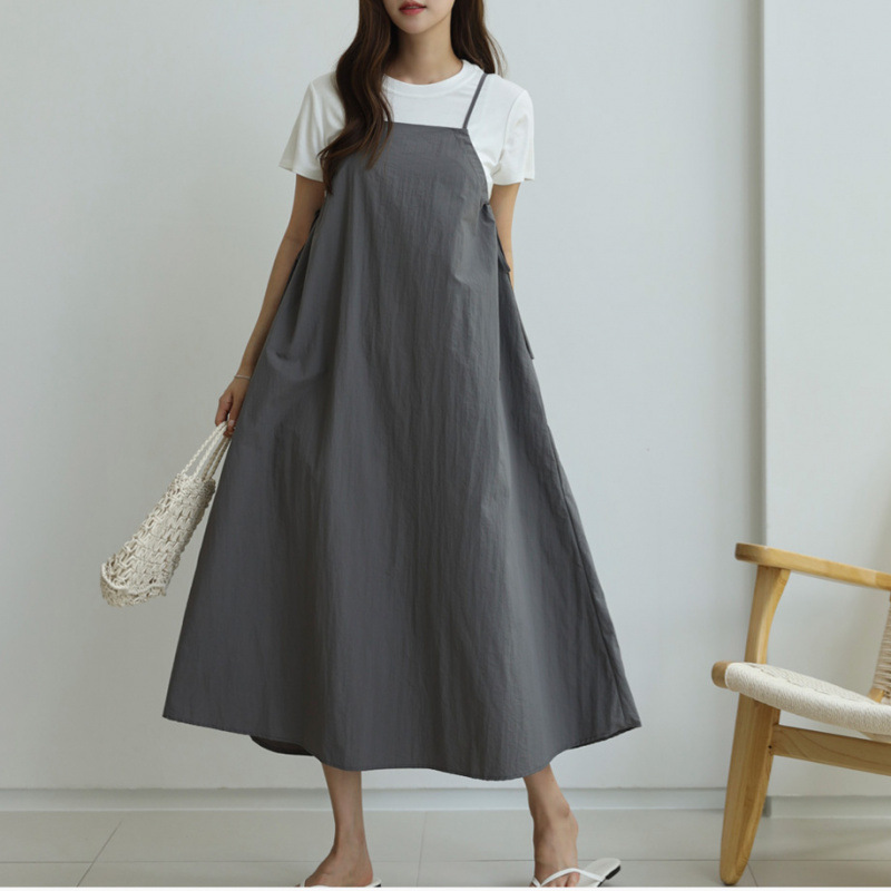 オールインワンコーデ ゆったりシルエット キャミサロペット