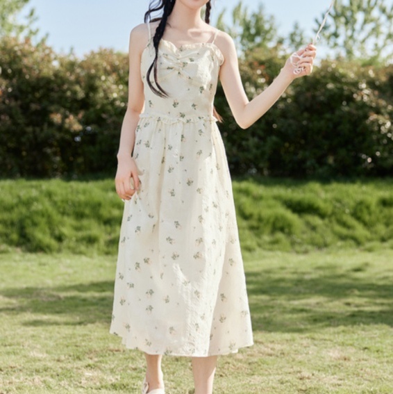 非表示(値段) 花柄ファッション 小花柄キャミソールワンピース