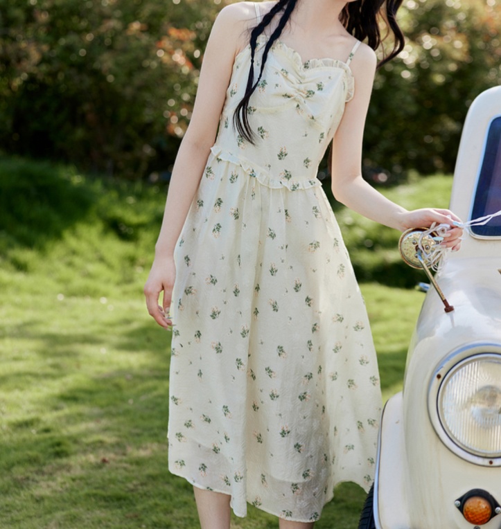 非表示(値段)　花柄ファッション 小花柄キャミソールワンピース