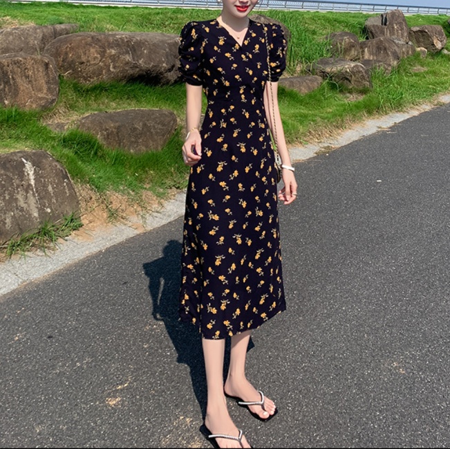 花柄ファッション 可憐な小花柄 シャツワンピース