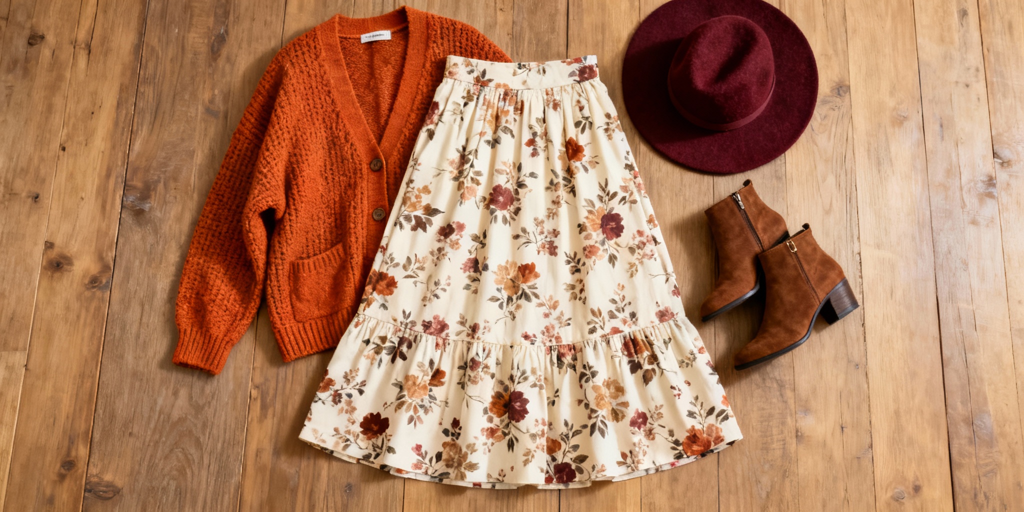 【花柄スカート秋コーデ】大人っぽく着こなす方法とおしゃれな合わせ方