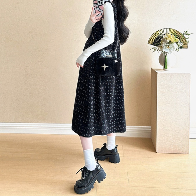 花柄ファッション 小花柄プリント ゆったりキャミワンピース