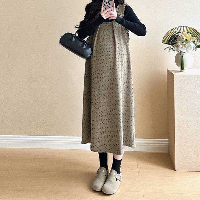 花柄ファッション 小花柄プリント ゆったりキャミワンピース