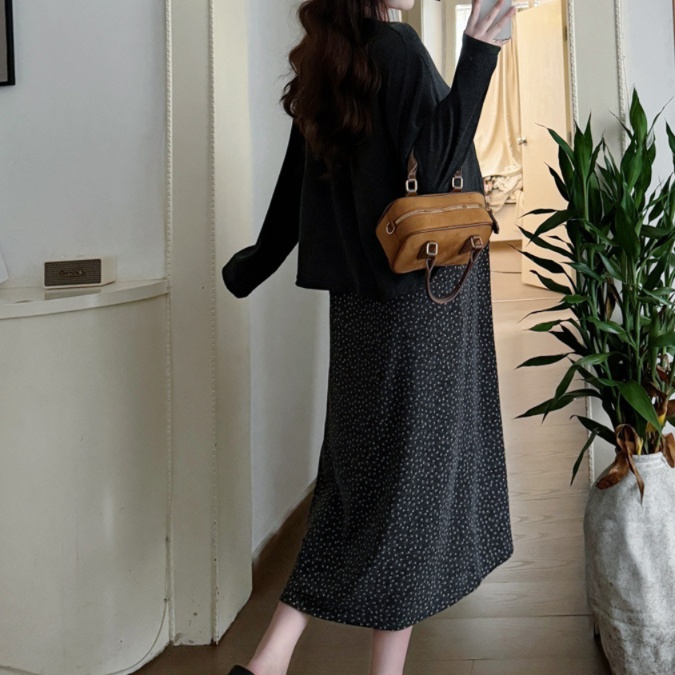 花柄ファッション 小花柄ドット柄キャミソールワンピース