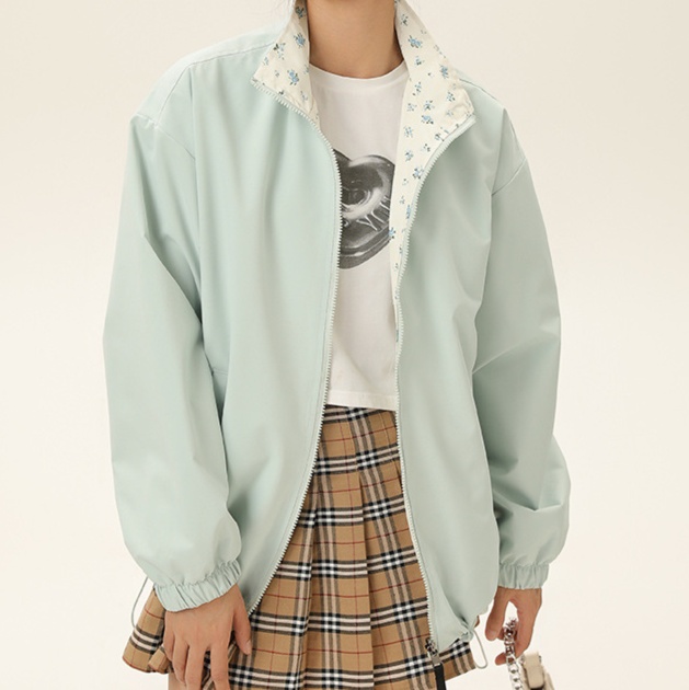 花柄ファッション 小花柄リバーシブルオーバーサイズジャケット