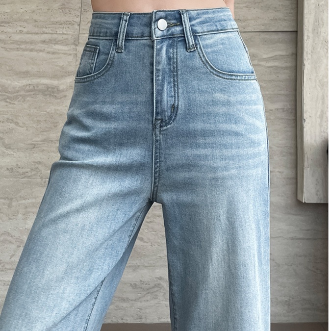 花柄ファッション フラワー刺繍スカラップ裾デニムパンツ