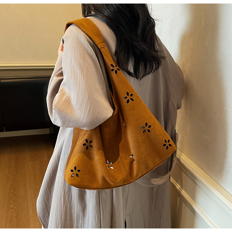 花柄ファッション フラワーカットワーク刺繍トートバッグ