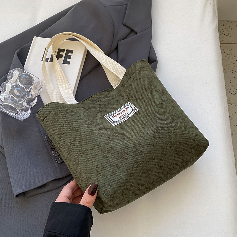 花柄ファッション 小花柄刺繍キャンバストートバッグ