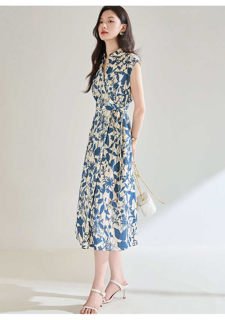 花柄ファッション 優美な花園 包み込むラップワンピース