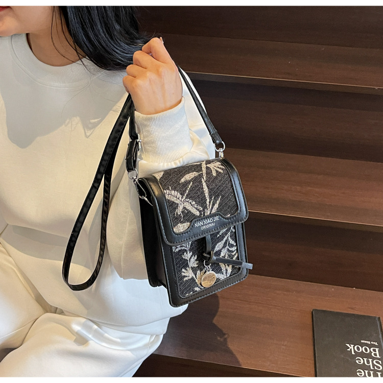 花柄ファッション 和モダン刺繍ショルダーバッグ