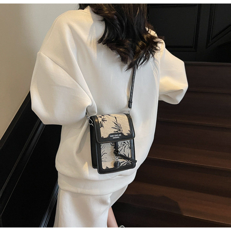 花柄ファッション 和モダン刺繍ショルダーバッグ