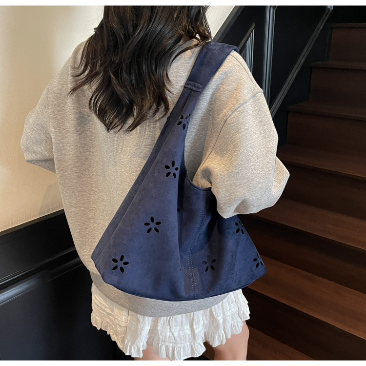 花柄ファッション フラワーカットワーク刺繍トートバッグ