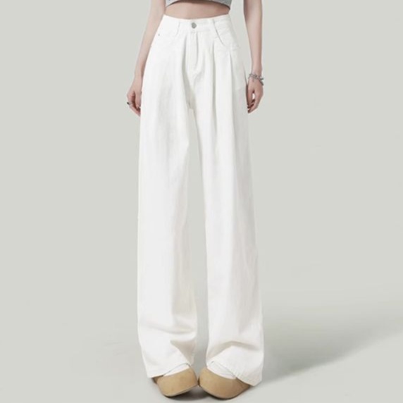 デニムパンツ ゆったりワイドデニムパンツ