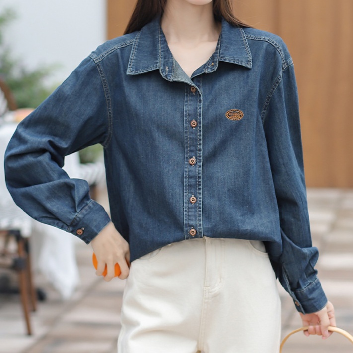 デニムファッション ゆったりシルエット デニムシャツジャケット