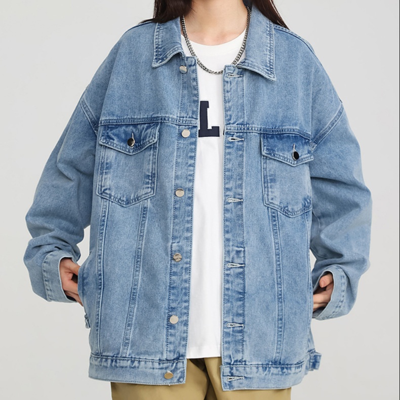 デニムファッション ゆったりビッグシルエットデニムジャケット