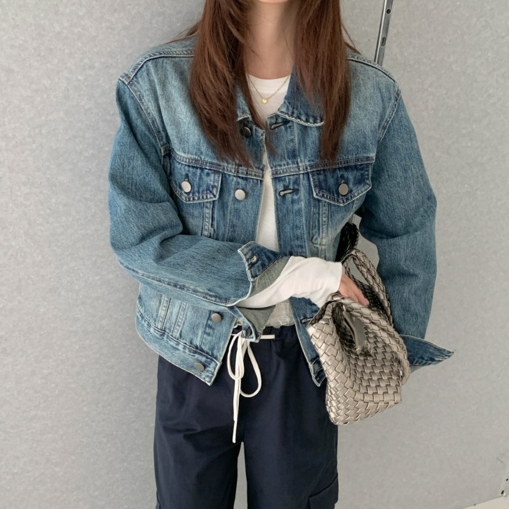デニムファッション カジュアル定番オーバーサイズデニムジャケット