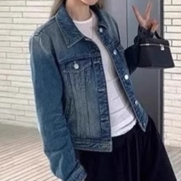 デニムファッション シンプル定番デニムジャケット