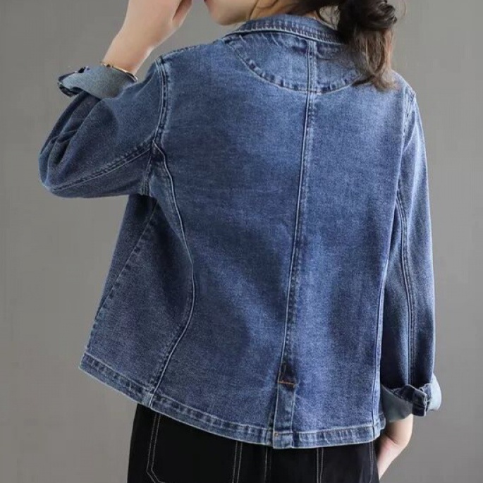 デニムファッション ゆったりシルエット デニムブレザー