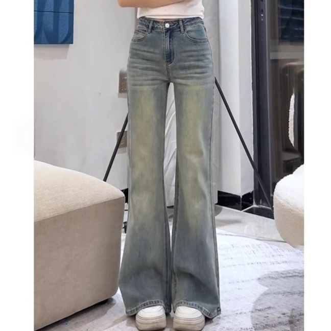 デニムファッション ゆったりワイド極上美脚デニム