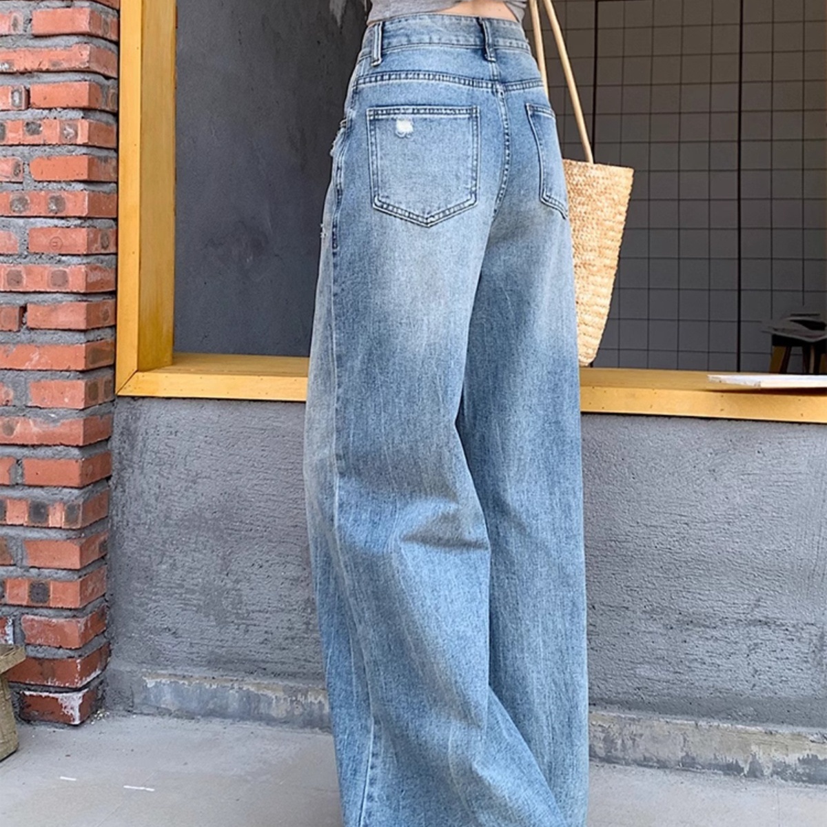 デニムファッション 極上ワイドシルエットデニム