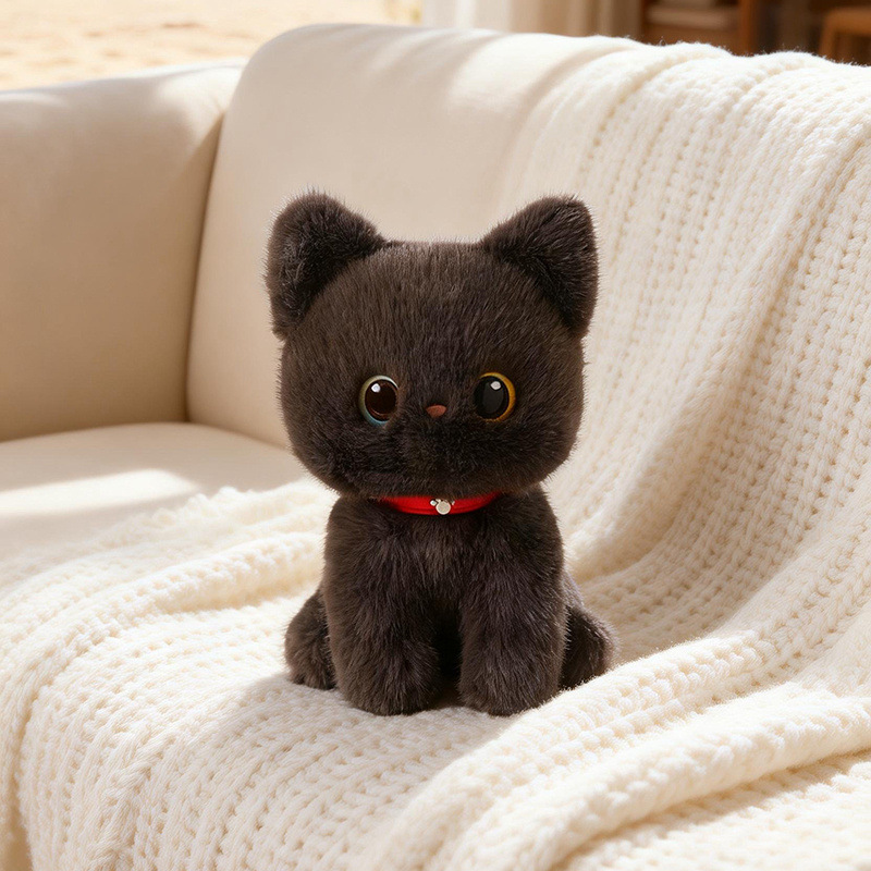 メイン画像:3枚目:猫ぬいぐるみ 愛らしい表情の子猫ミニぬいぐるみ二匹セット