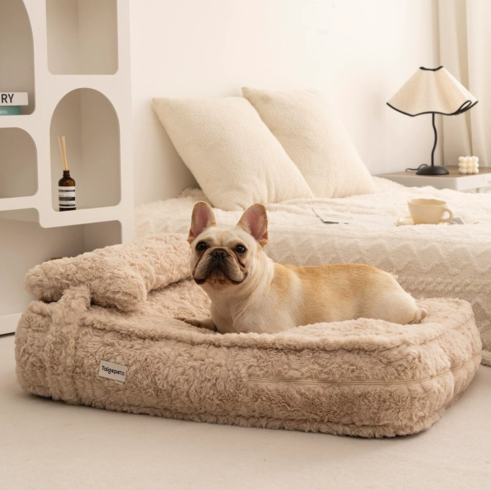 ペットベッド ふわふわもこもこ高級素材の犬用ベッド