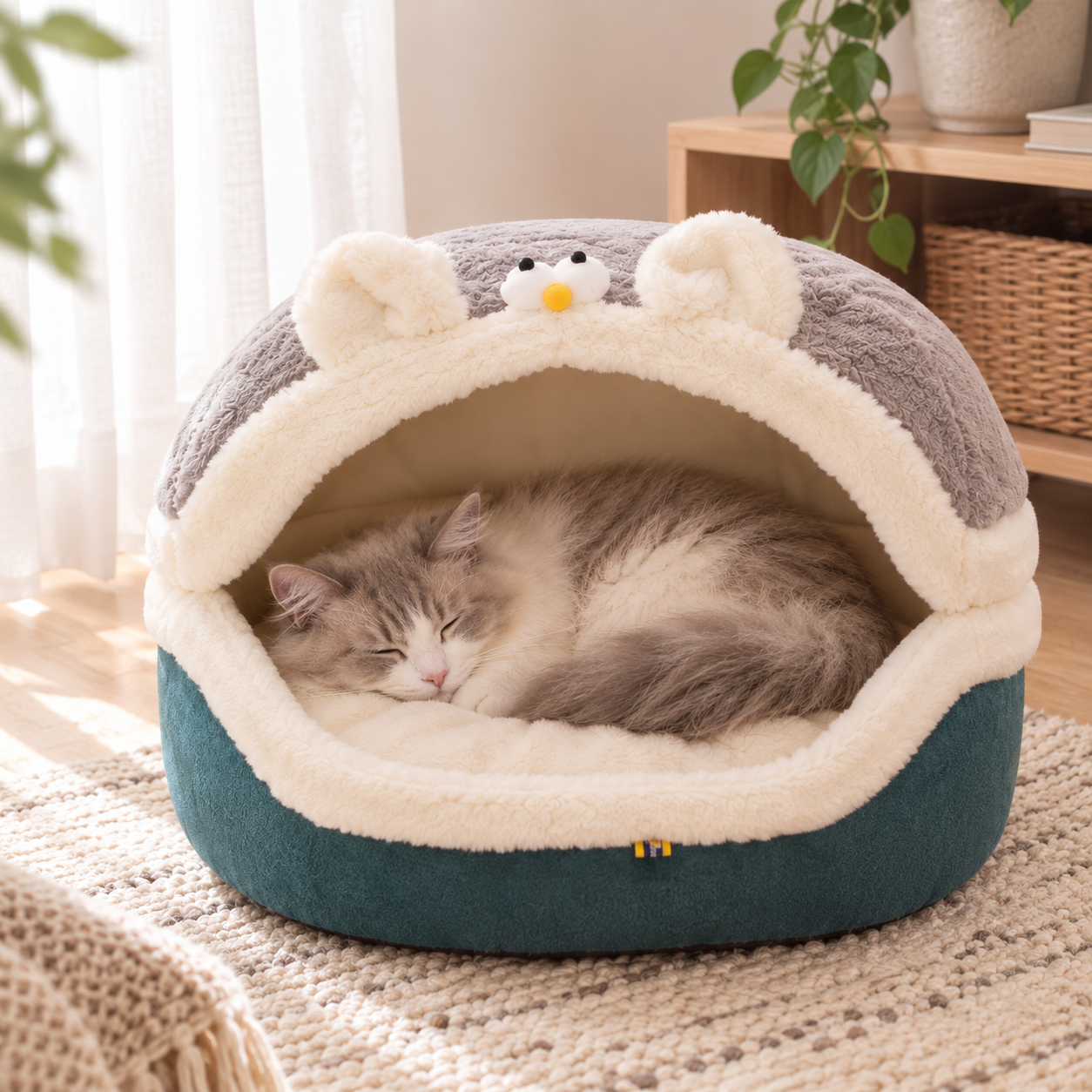 メイン画像:2枚目:秋冬新作 超人気 ベッド用品 ペットの床 犬 猫の小屋 犬 猫 ベッド 柔らかい敷物