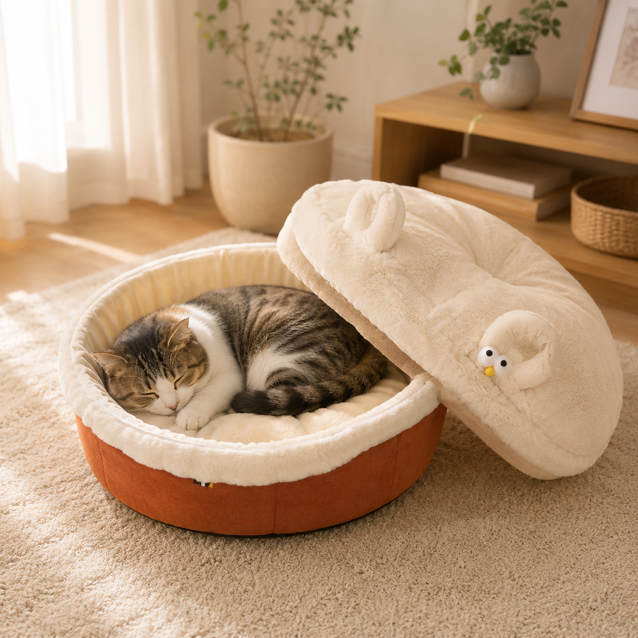 メイン画像:3枚目:秋冬新作 超人気 ベッド用品 ペットの床 犬 猫の小屋 犬 猫 ベッド 柔らかい敷物