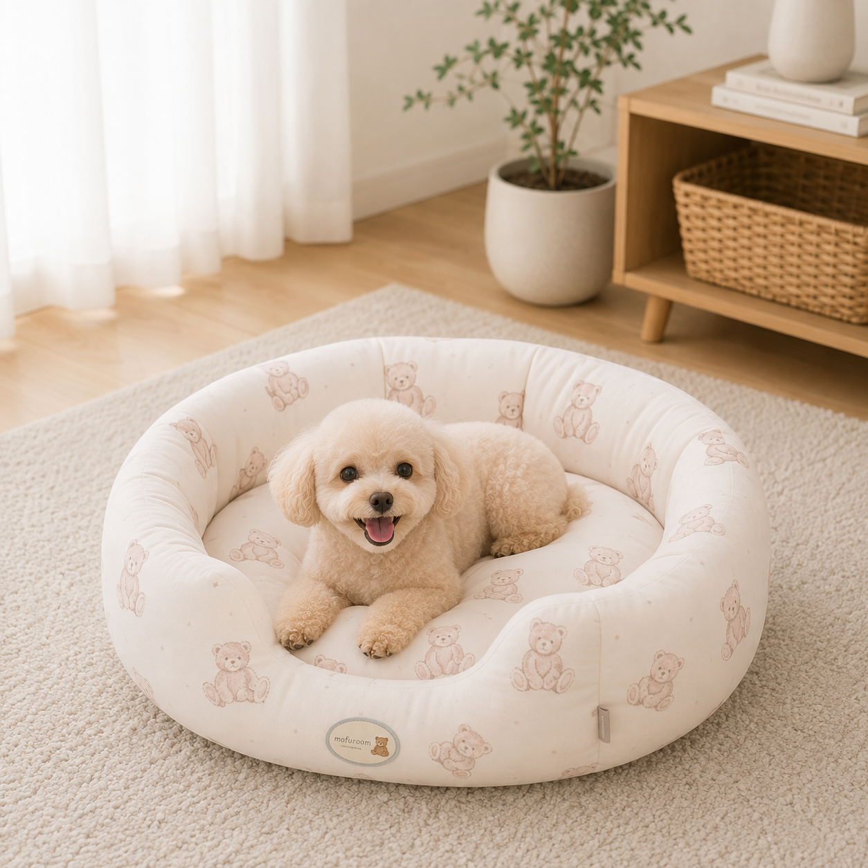 メイン画像:2枚目:犬ベッド 接触冷感 マーベラスクール ラウンドベッド tassu タッス
