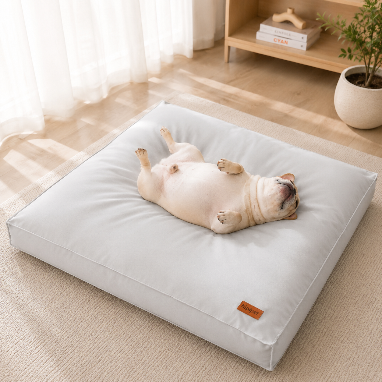 メイン画像:1枚目:ペットベッド 防水仕様大型犬用厚底クッション床置きベッド