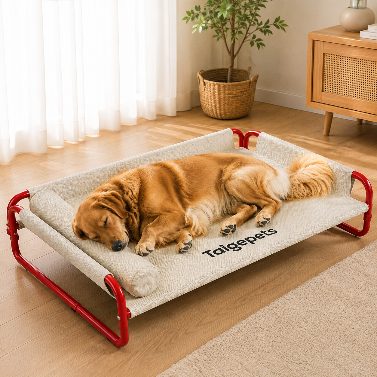 メイン画像:1枚目:三面立体構造ペットベッド夏用メッシュ犬猫兼用