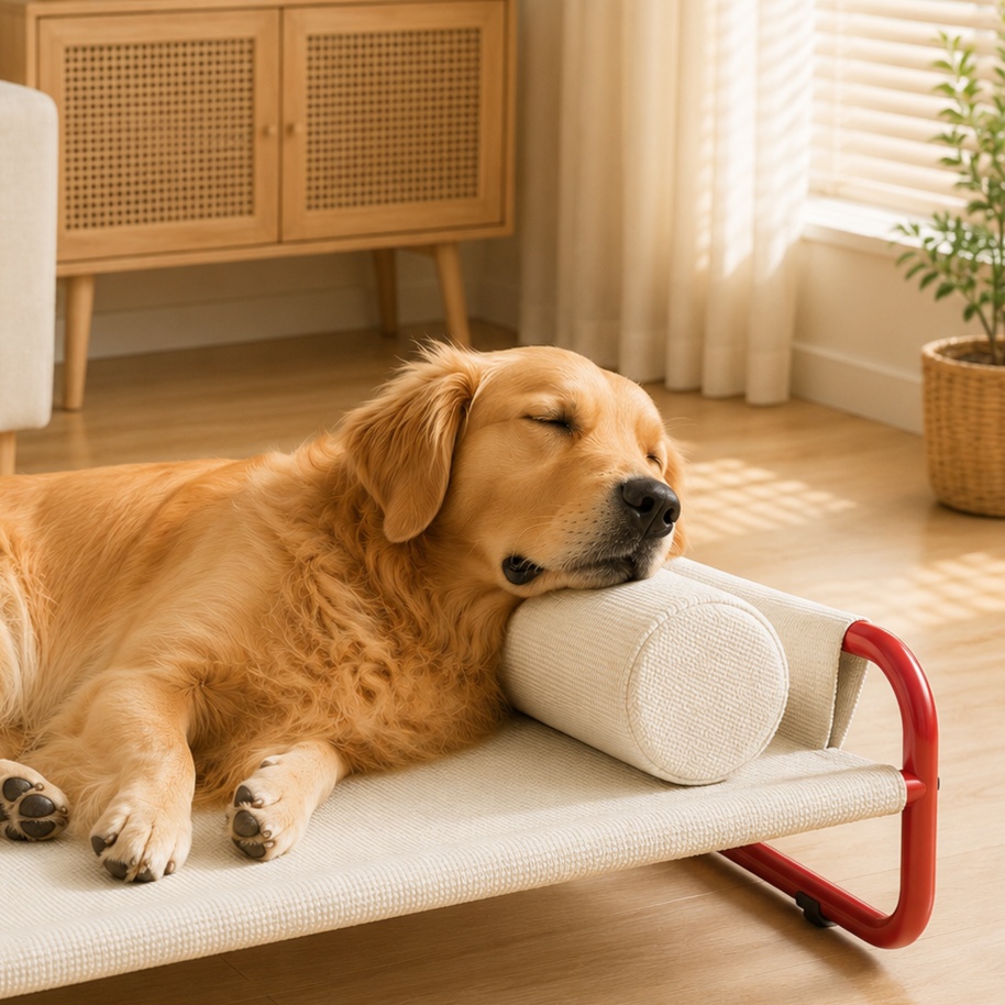 メイン画像:2枚目:三面立体構造ペットベッド夏用メッシュ犬猫兼用