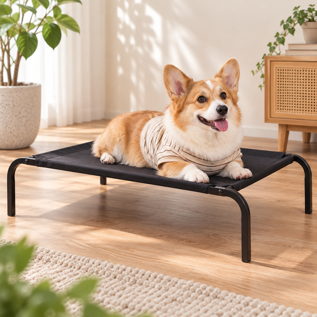メイン画像:1枚目:犬ベッド 高床式メッシュベッド 通気性抜群 夏用