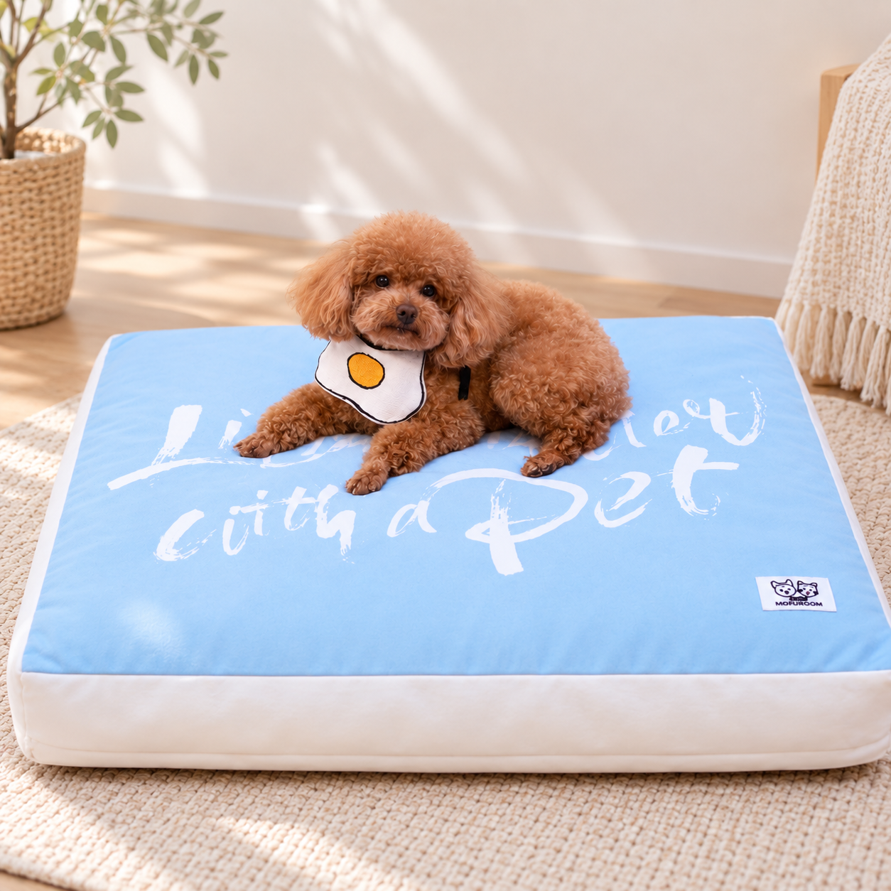 メイン画像:2枚目:洗える取り外し可能カバー付き大型犬用ペットベッド