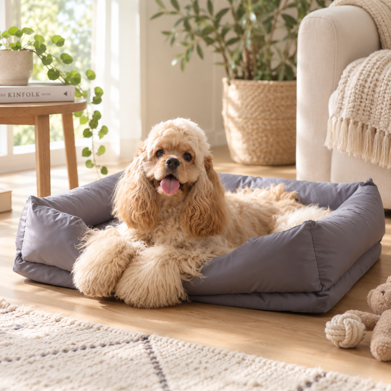 メイン画像:1枚目:犬ベッド オールシーズン対応 立体構造 洗えるベッド