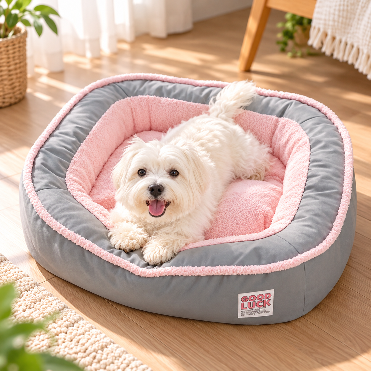 メイン画像:1枚目:犬ベッド 洗えるカバー付き 保温クッションベッド
