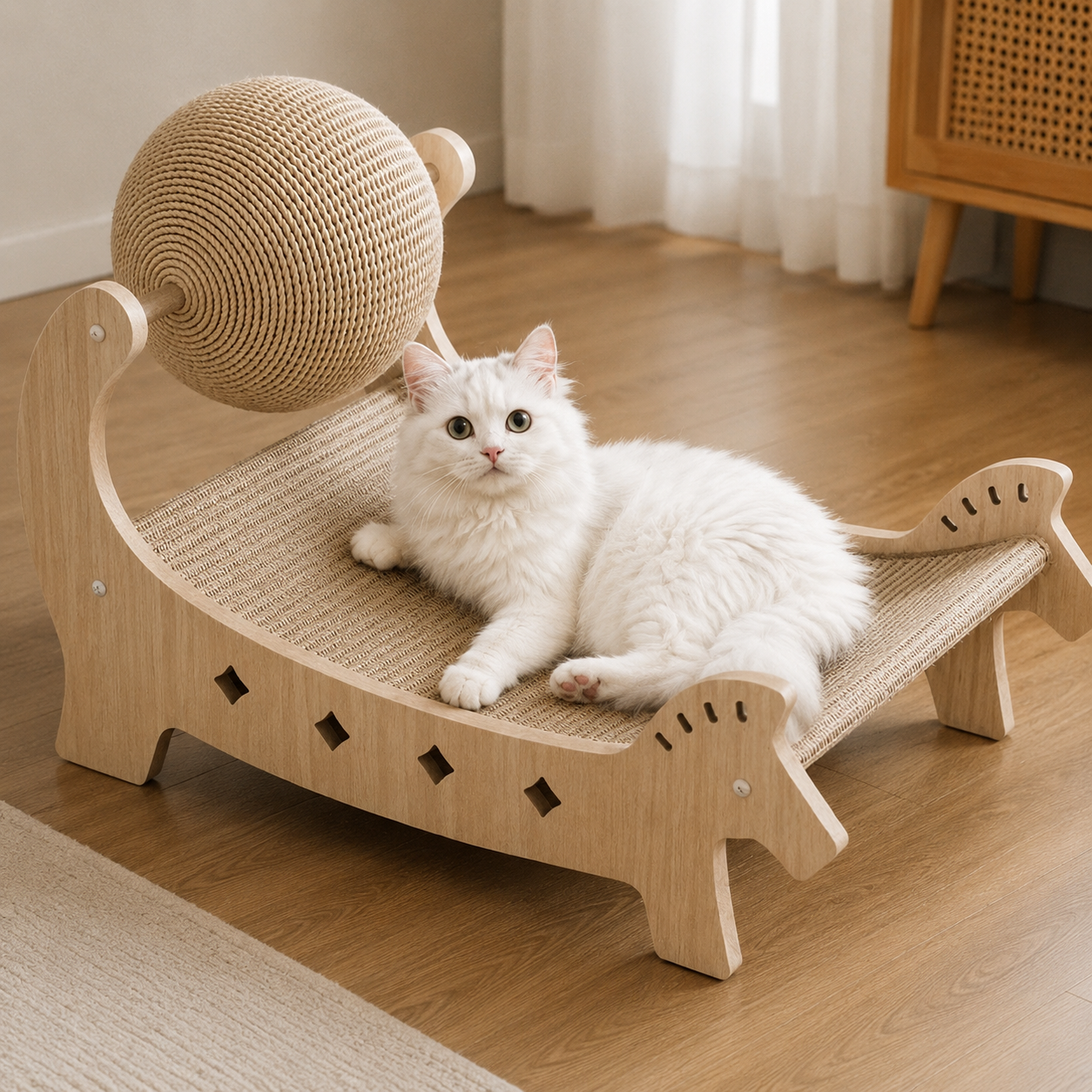 ボール付き 猫用ハンモック型爪とぎベッド | 猫の爪研ぎ専門通販サイト