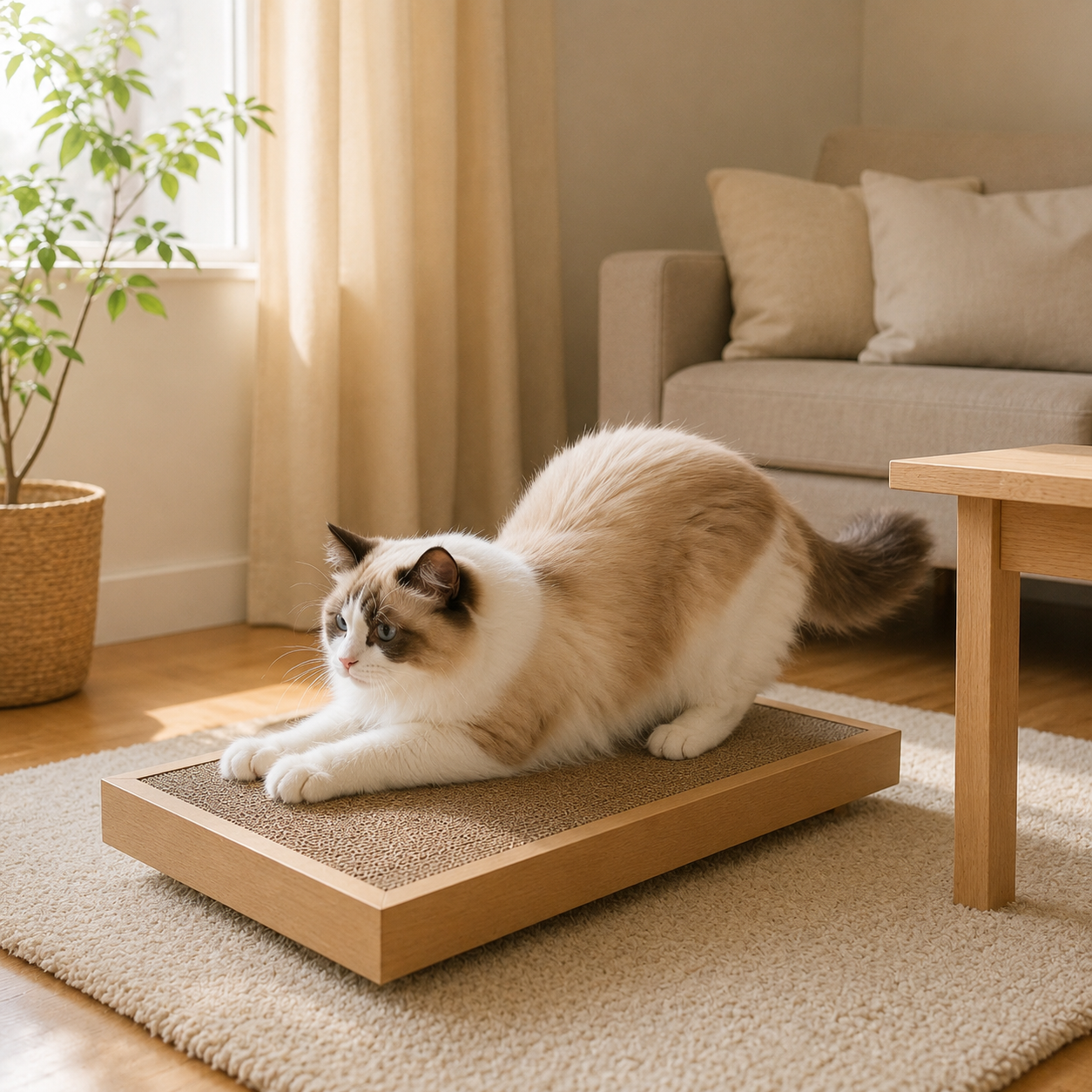 大きいのが使いやすい猫ちゃんへ!爪とぎの選び方|多頭飼いやメインクーンに最適なサイズガイド