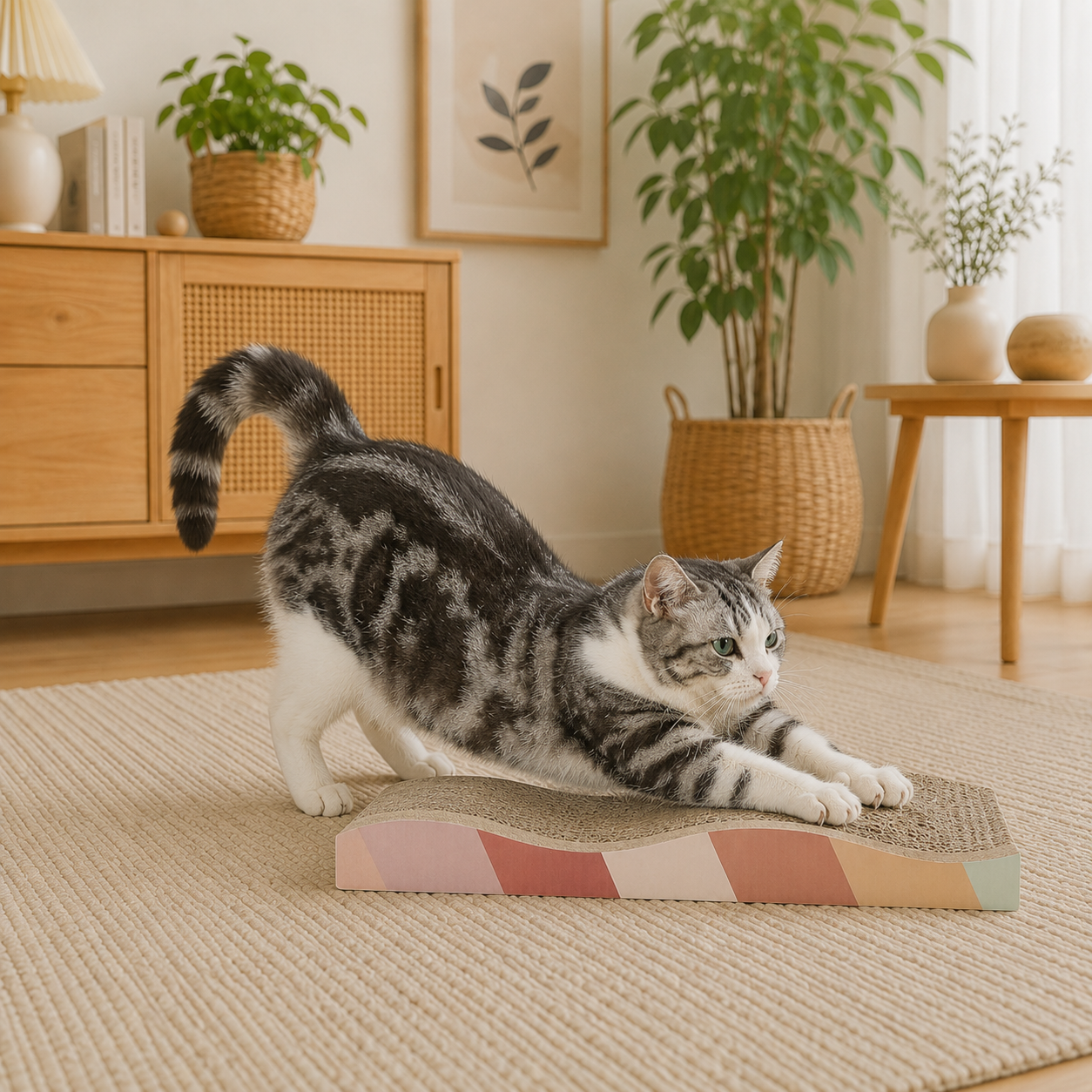 ケージ内の猫に爪とぎは必要?選び方と快適な設置方法を解説