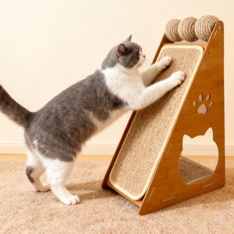 メイン画像:2枚目:猫の爪研ぎ 猫ちゃん大満足傾斜型爪とぎボード