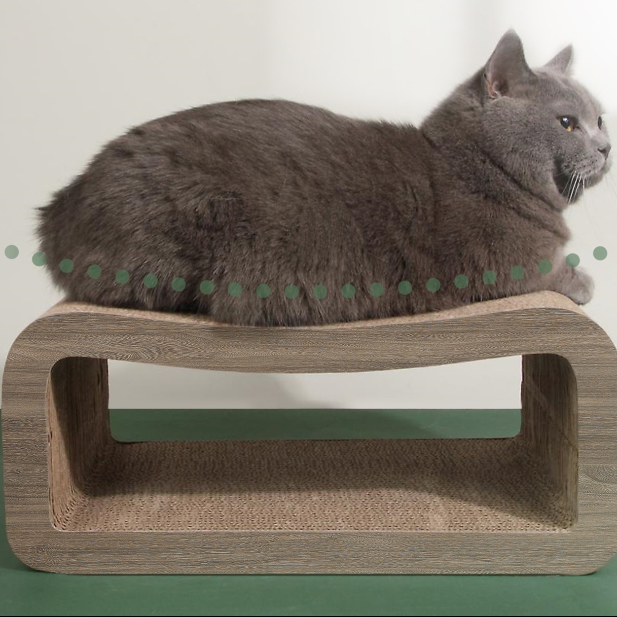 メイン画像:0枚目:猫の爪研ぎ 厚型段ボール猫用爪研ぎベッド