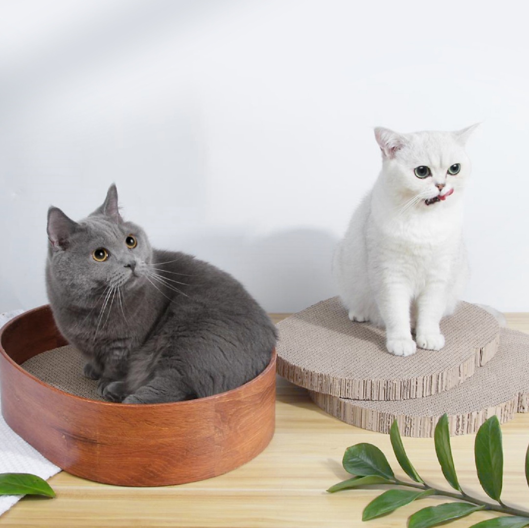 メイン画像:0枚目:猫の爪研ぎ 三層構造替え芯付き猫の爪とぎベッド
