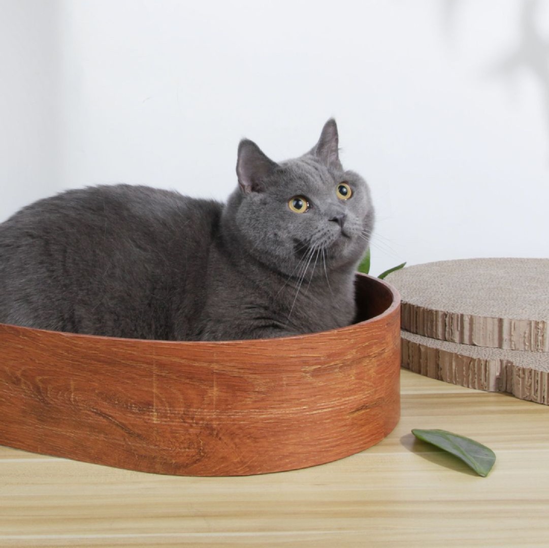 メイン画像:2枚目:猫の爪研ぎ 三層構造替え芯付き猫の爪とぎベッド