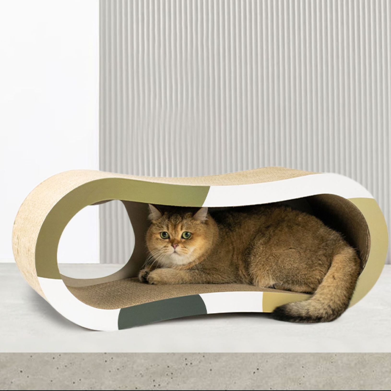 メイン画像:1枚目:猫の爪研ぎ 八の字型猫用爪研ぎ兼ベッド