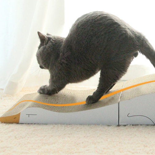 メイン画像:2枚目:猫の爪研ぎ 折りたたみ式猫用爪とぎスクラッチャー